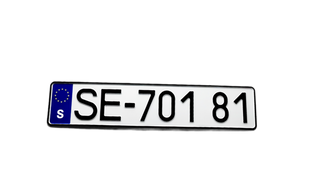 Дублікат автомобільного номеру Швеції 97845686 фото