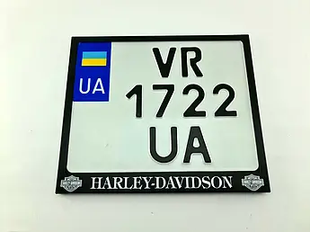 Металева Рамка для мотономера Harley-Davidson Чорна 2 3465546767590 фото