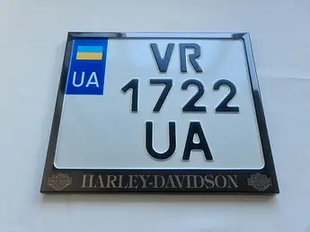 Металева Рамка для мотономера Harley-Davidson Чорна Графіт 5 23479687586879 фото
