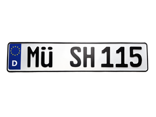 Дублікат номерного знака на авто Німеччини з оригінальним шрифтом 787846054 фото